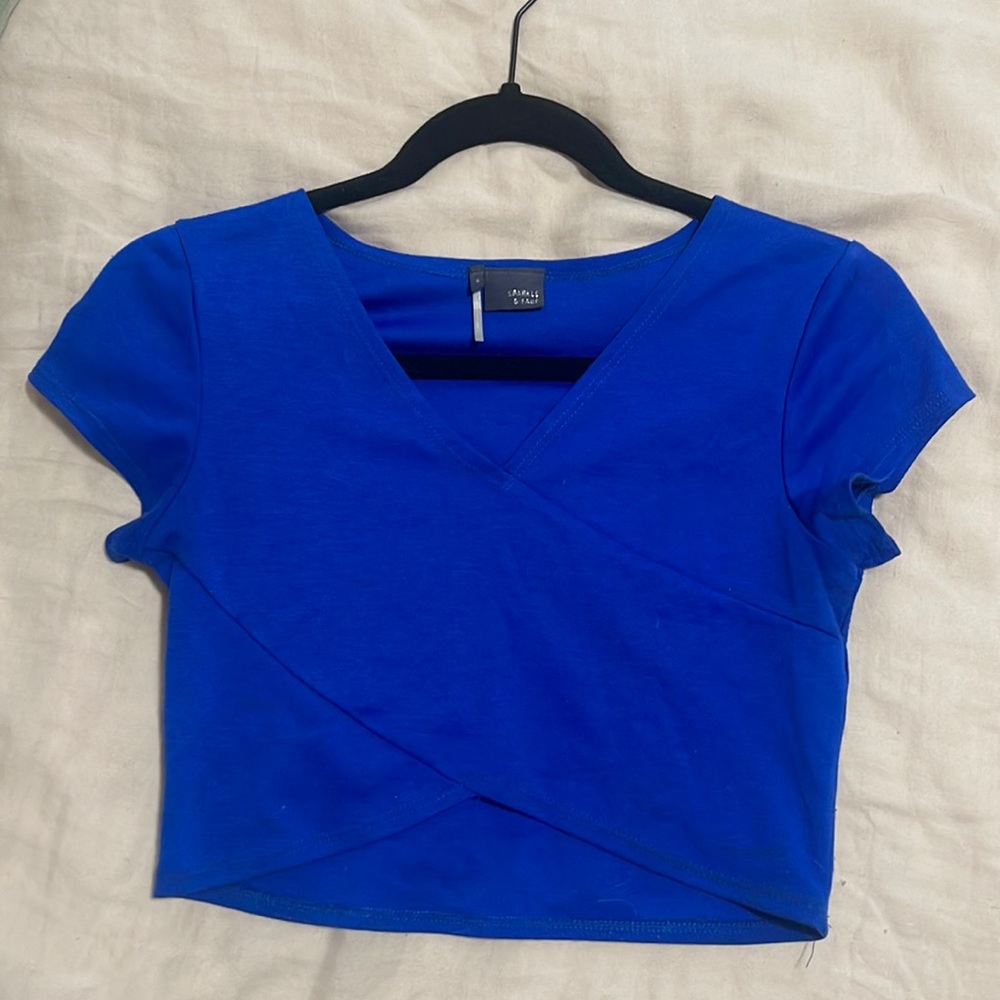 asymmetric crop top
